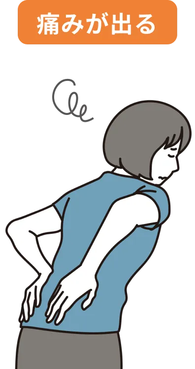 痛みが出る
